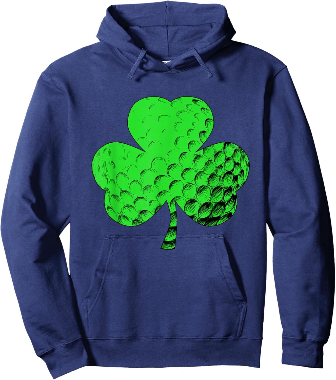 Irish Shamrock Golf Golfing St. Patricks Day Hoodie - Hoodie | Navy