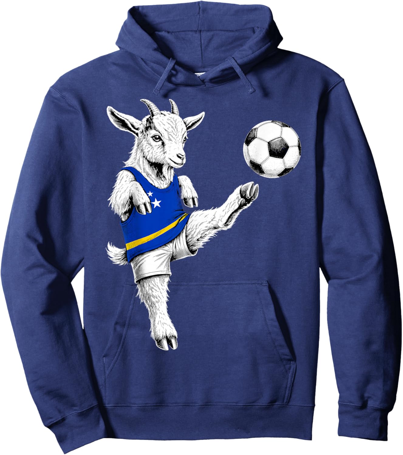 Curacaoan Football Player Curaçao Lustiger Fußball Hoodie - Hoodie | Navy