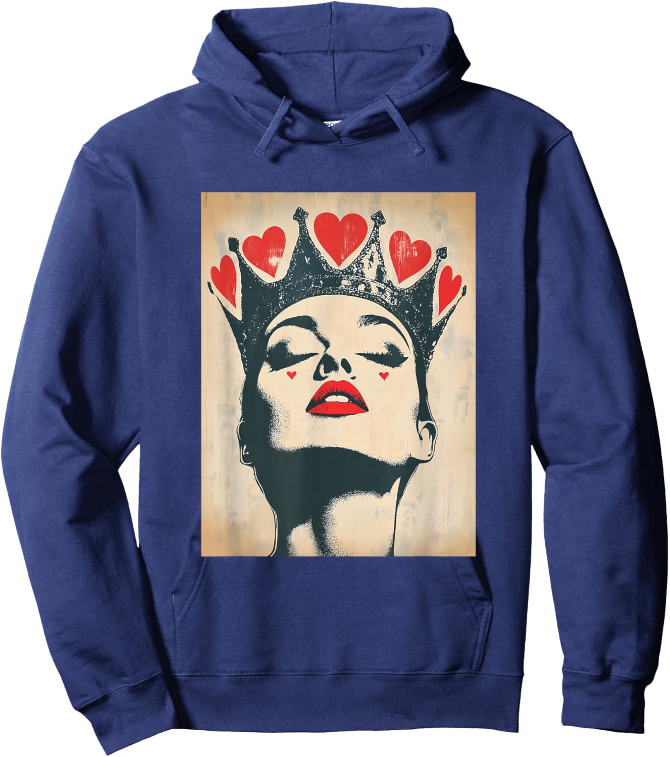 Queen of Hearts Hoodie - Hoodie | Navy