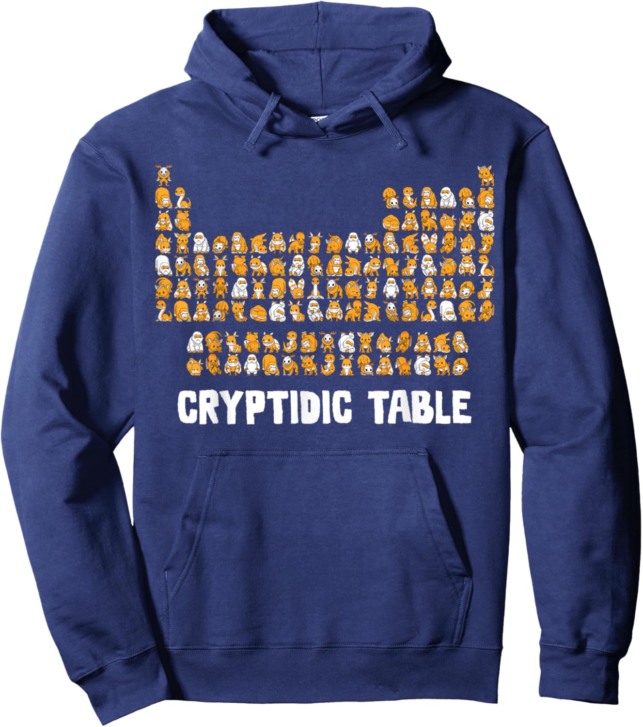 Periodic Table Shirt Cryptid Chemistry Science Cryptozoology Hoodie - Hoodie | Navy