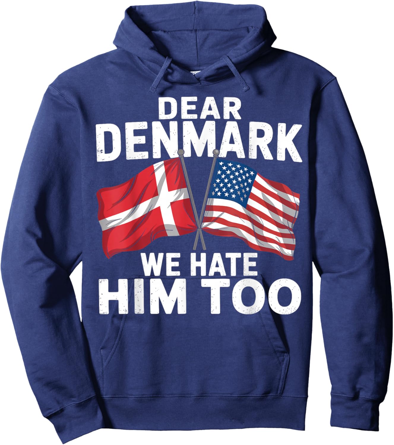Dear Denmark We Hate Him Too Hoodie - Hoodie | Navy