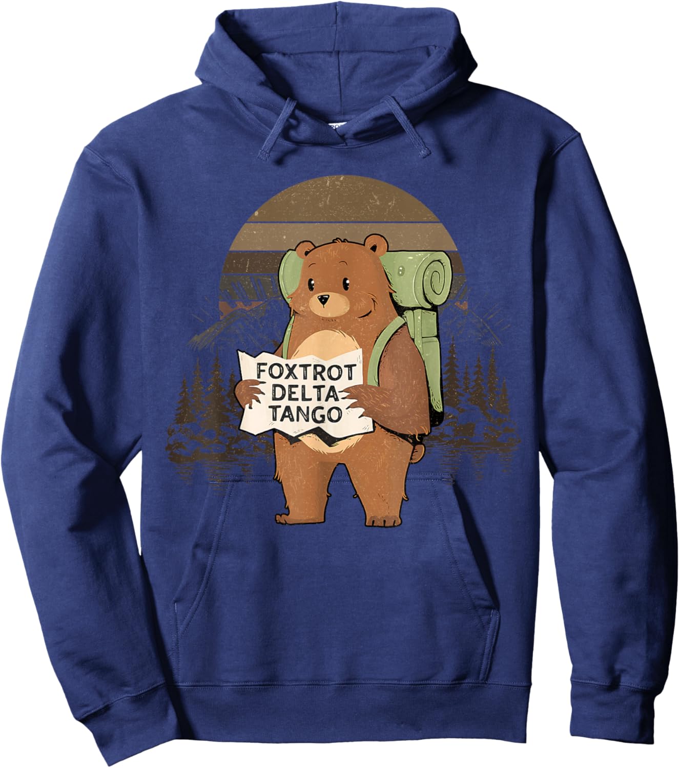 Funny Bear Foxtrots Deltas Tango Hoodie - Hoodie | Navy