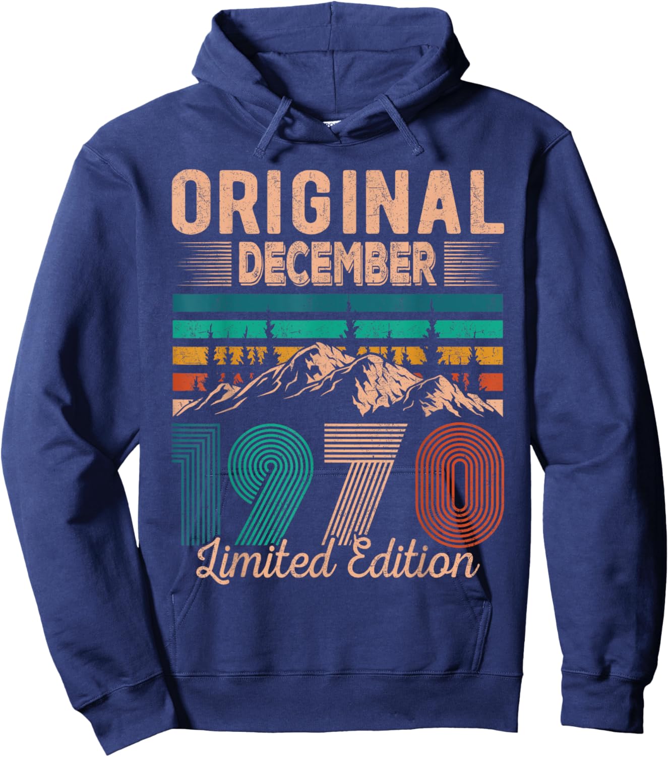 Original December 1970 Born in December 1970 Birthday Hoodie - Hoodie | Navy