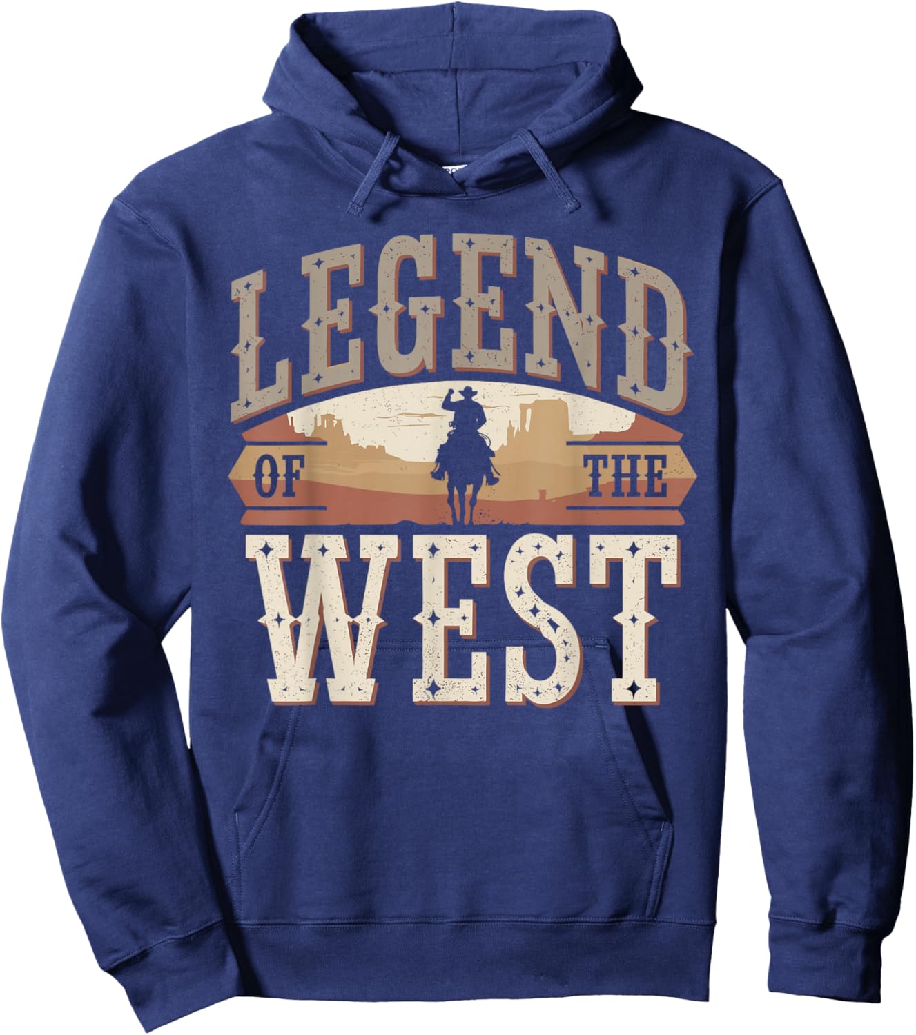 Old Western Film Fan Classic Cowboy Culture and Wild West Hoodie - Hoodie | Navy