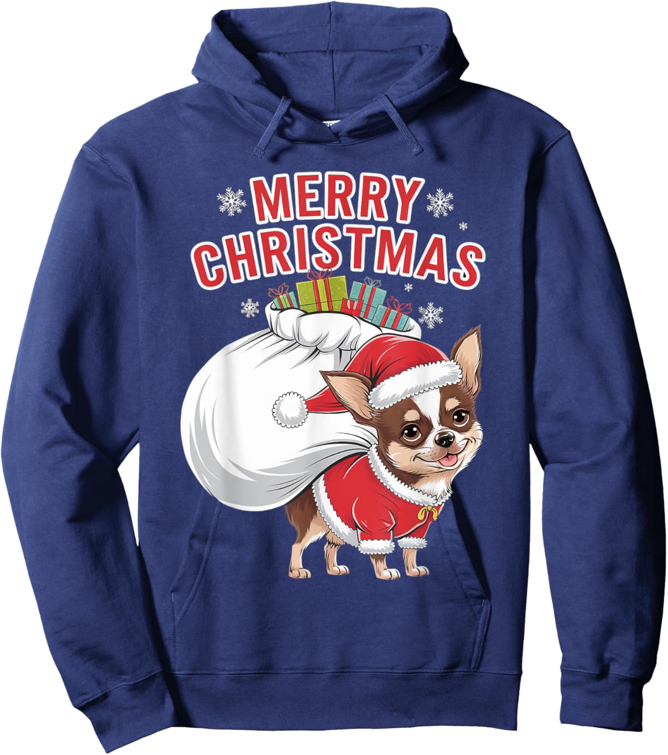 Merry Christmas Chihuahua Hoodie - Hoodie | Navy