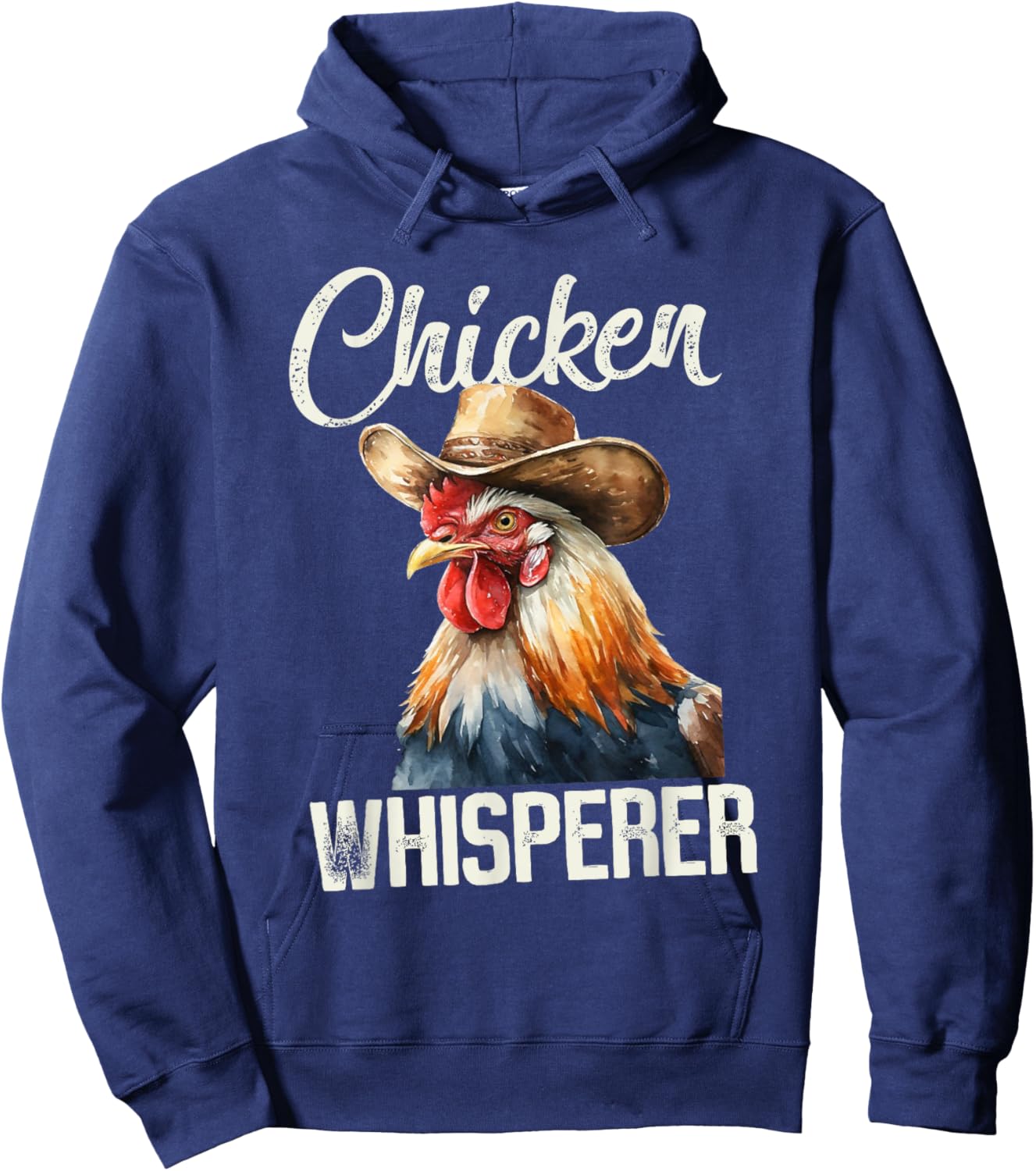 The Chicken Whisperer Rooster Farmer Chicken Hoodie - Hoodie | Navy