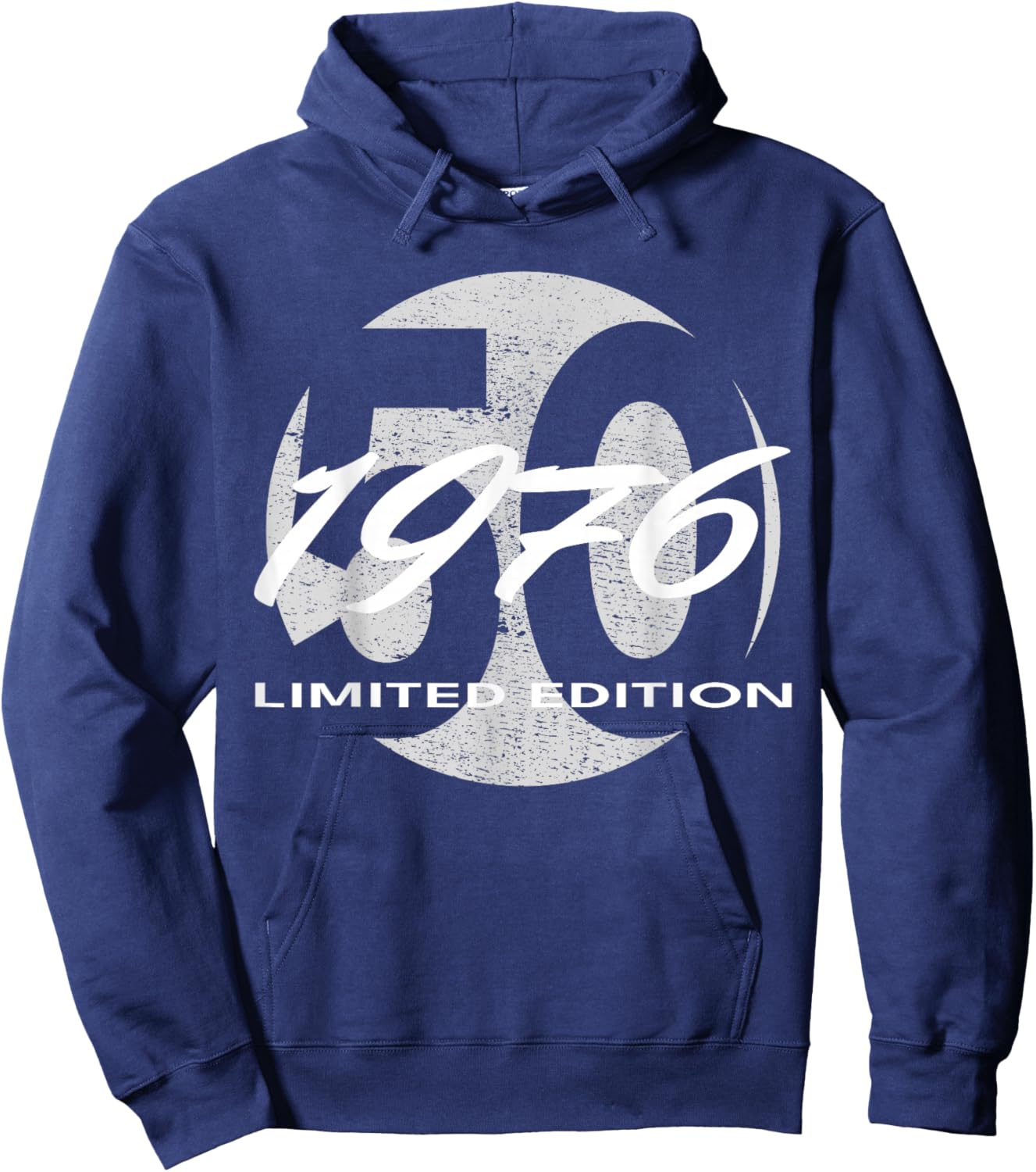 50th Birthday Man Woman 50 Years 1976 Funny Gift Hoodie - Hoodie | Navy