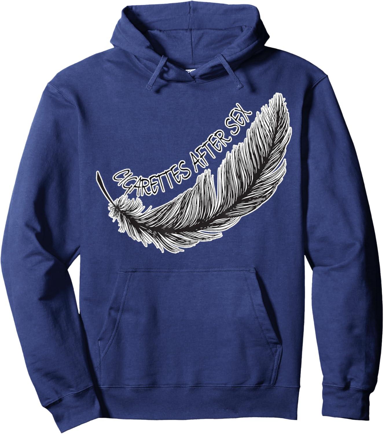 Love Cigarettes Apparel I Stopped Smoking After Sex Merch Hoodie - Hoodie | Navy