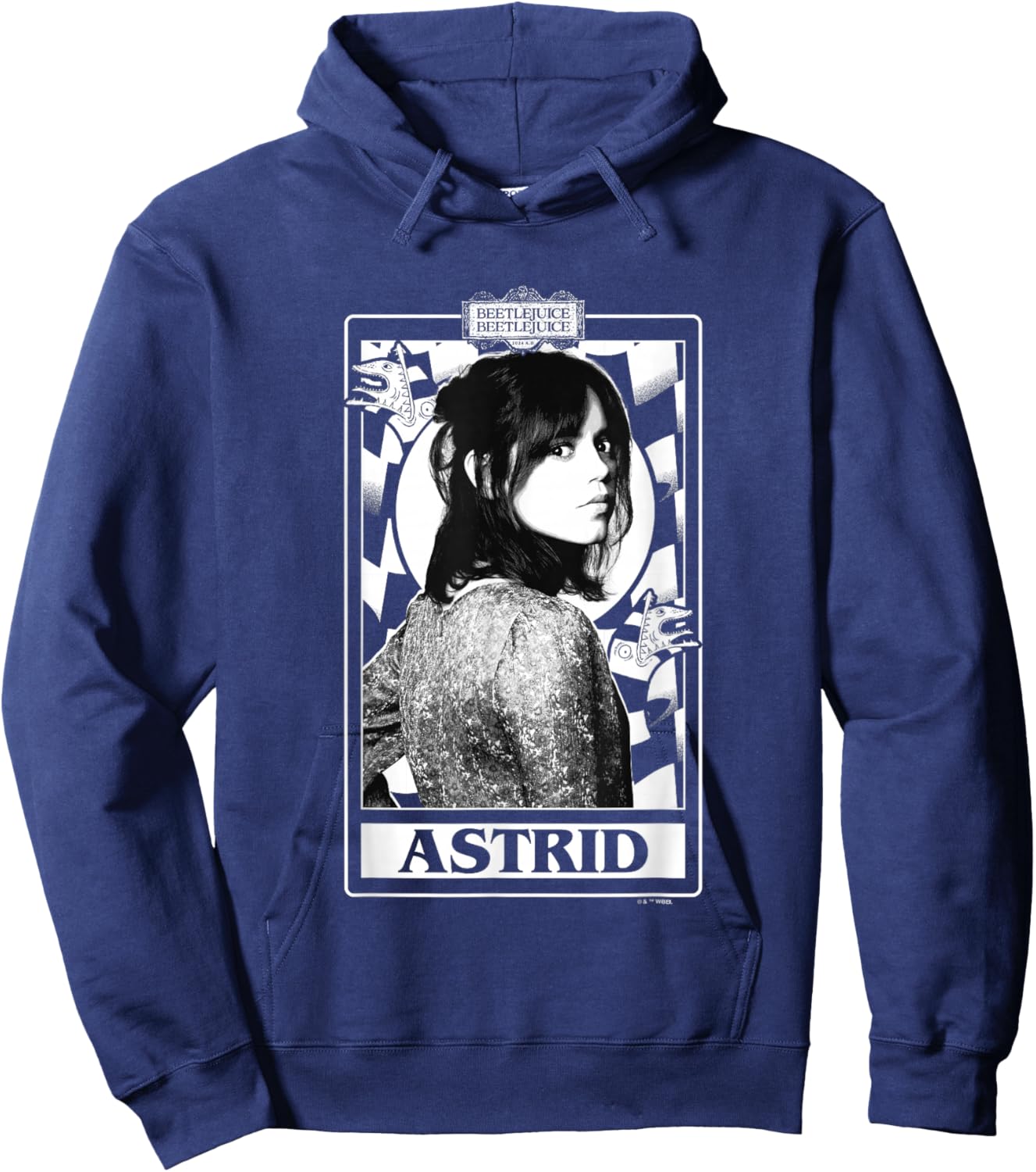 Beetlejuice Beetlejuice Astrid Deetz Tarot Card Vintage Hoodie - Hoodie | Navy
