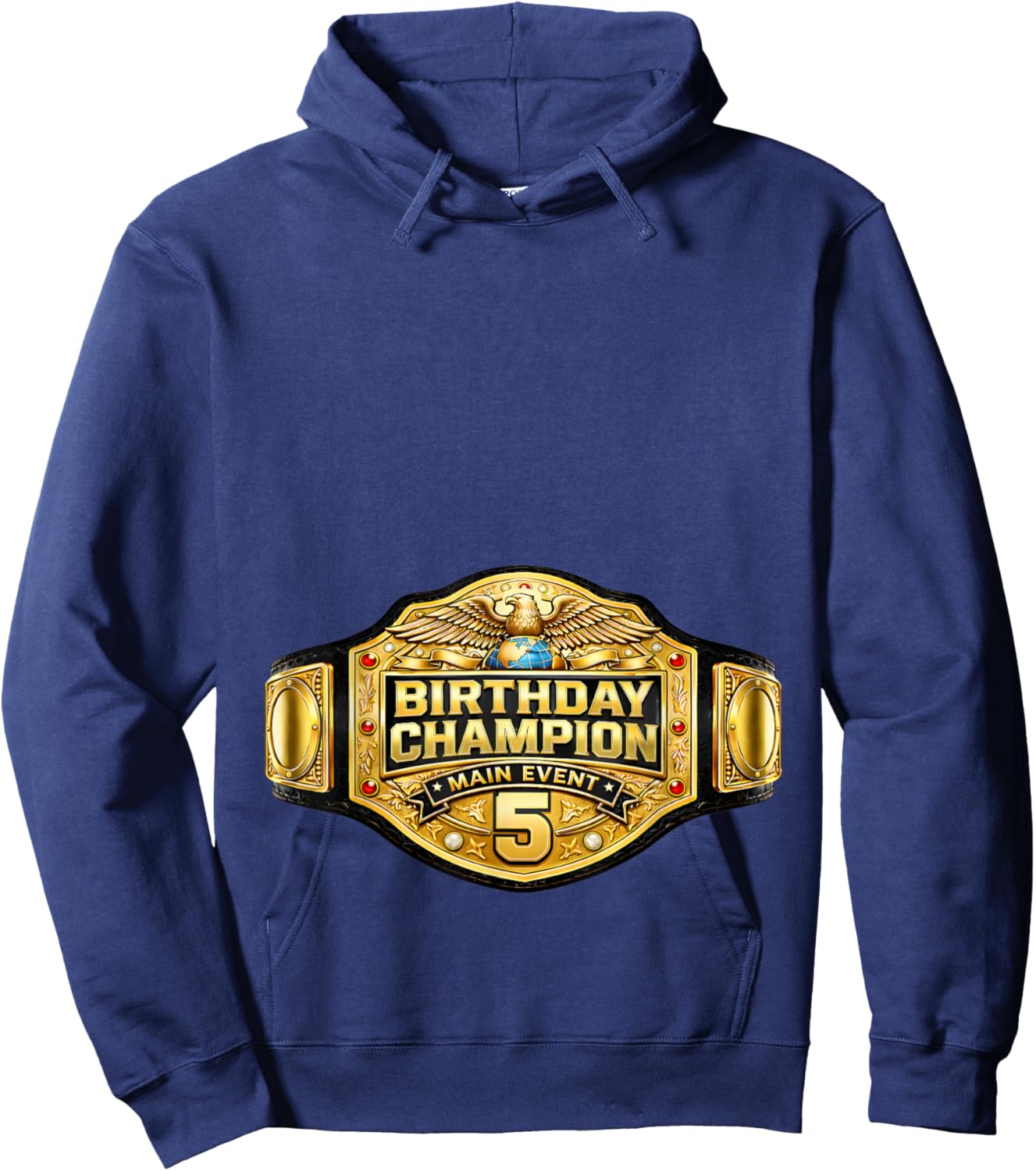 5th Wrestler Birthday Wrestling Champion Party Kids Boys Hoodie - Hoodie | Navy
