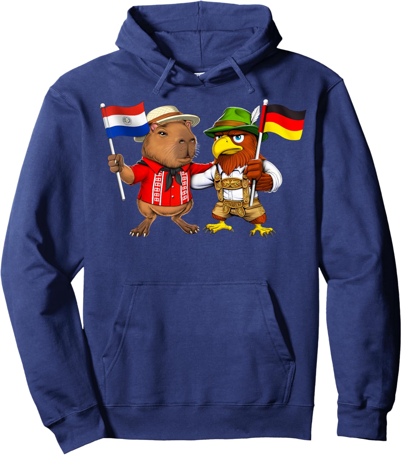 Paraguay Deutschland Wurzeln Paraguayanische Flagge Stolzer Hoodie - Hoodie | Navy