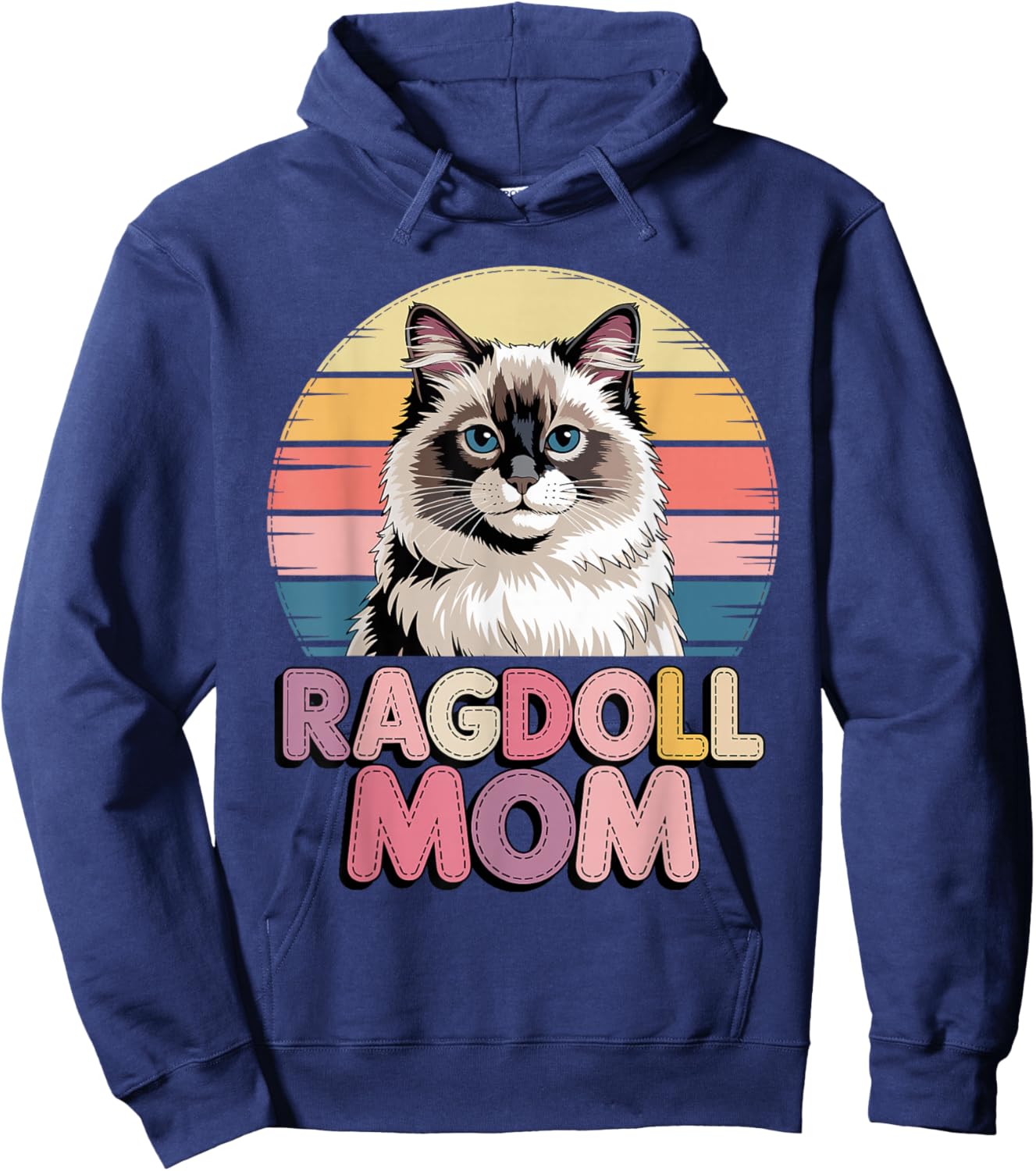 Retro Ragdoll Mom Ragdolls Hoodie - Hoodie | Navy