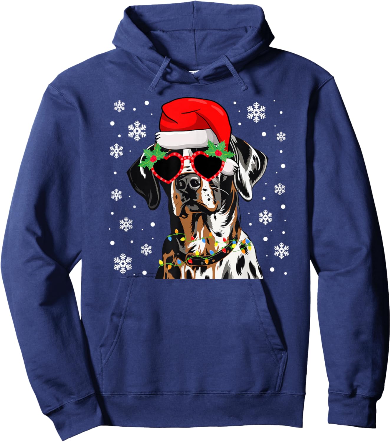 Catahoula Christmas Catahoula Leopard Dog Xmas Party Hoodie - Hoodie | Navy