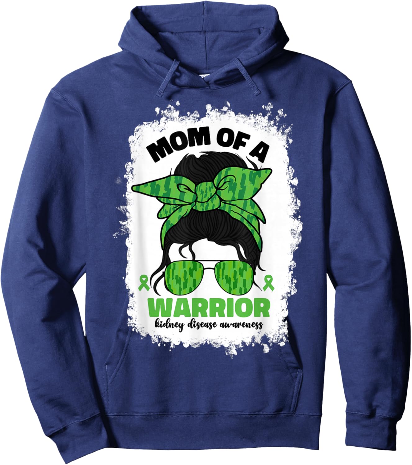 Mom Of A Warrior Disease Chronic Kidney Disease Awareness Hoodie - Hoodie | Navy