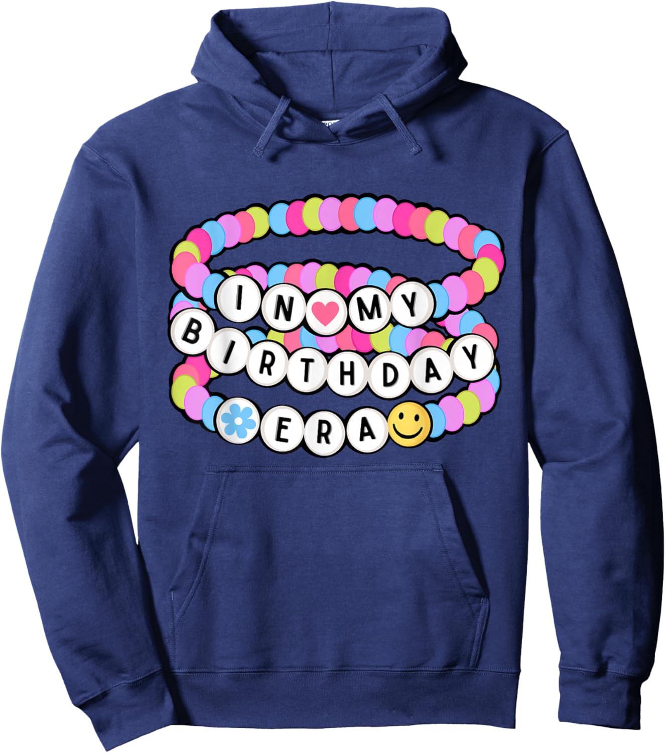 in My Birthday Era Friendship Bracelet - Birthday Girl Hoodie - Hoodie | Navy