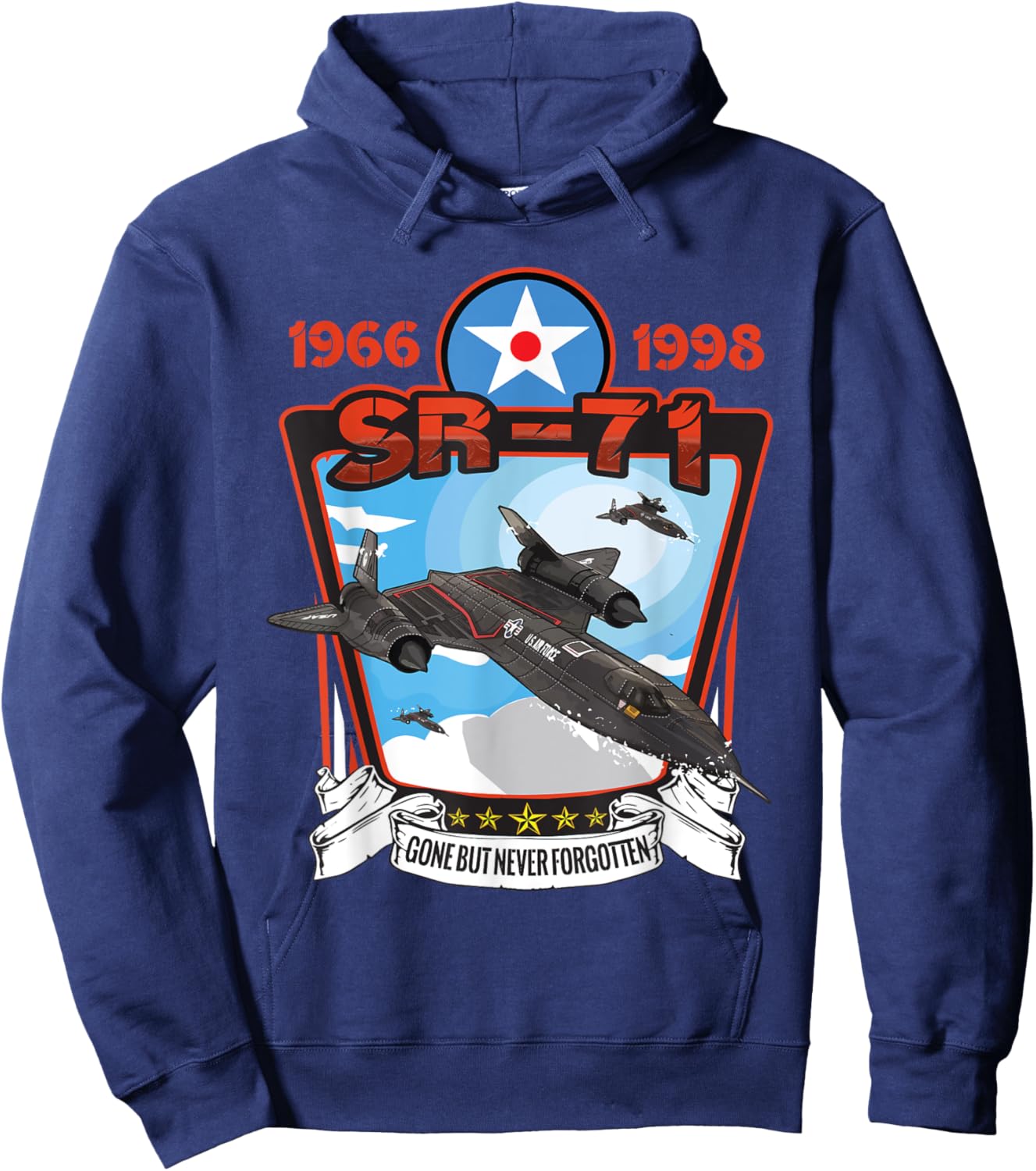 American Reconnaissance Aircraft SR71 Blackbird Hoodie - Hoodie | Navy
