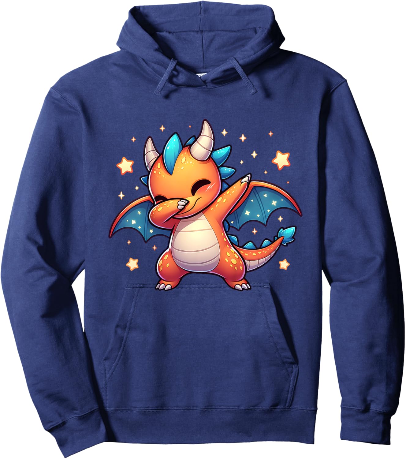 Dragon Dabbing Cute Ren Faire Graphic Toddler Girl Boy Funny Hoodie - Hoodie | Navy