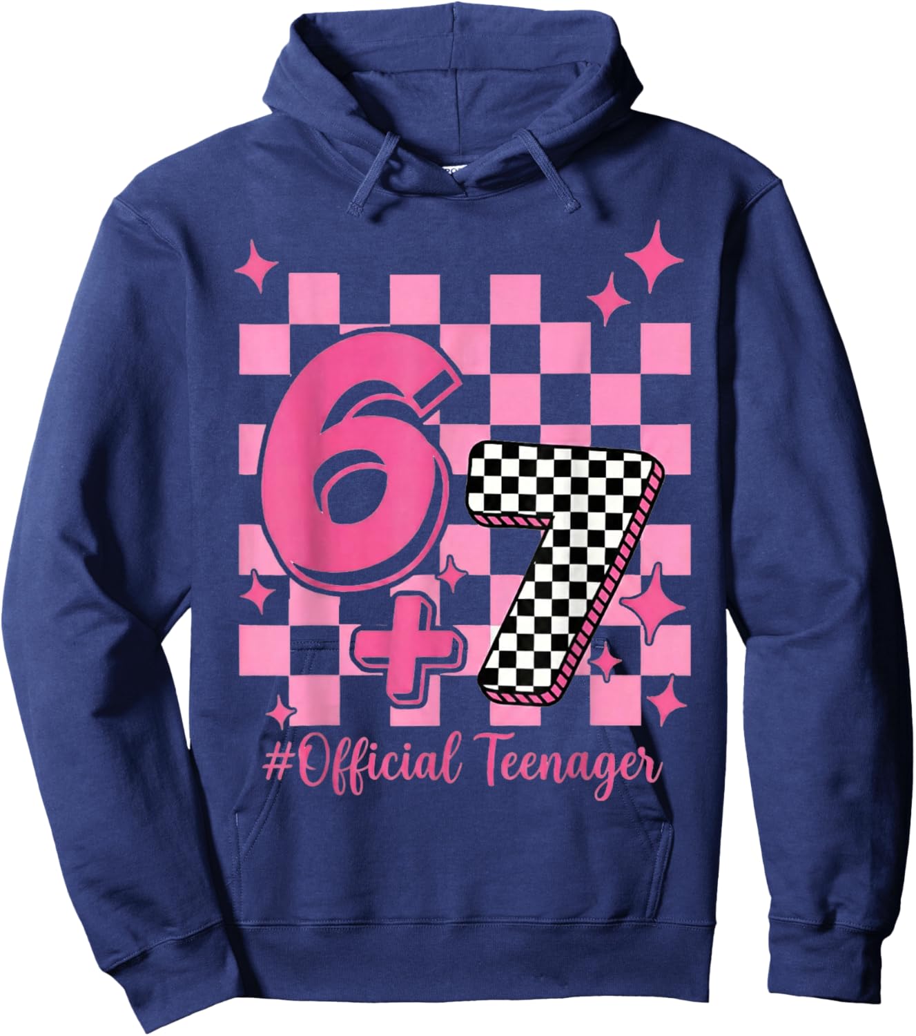 13th Birthday Official Teenager 6+7 Teen Birthday Kids Girls Hoodie - Hoodie | Navy