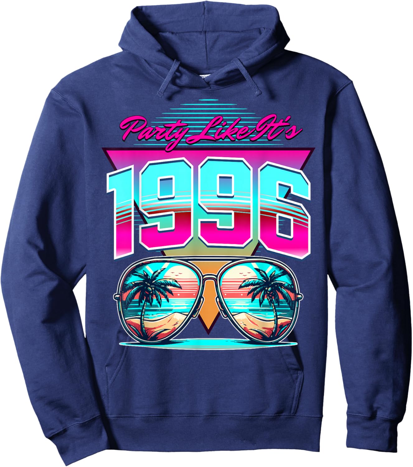 Throwback Vintage 90s Theme Party Like It's 1996 Hoodie - Hoodie | Navy