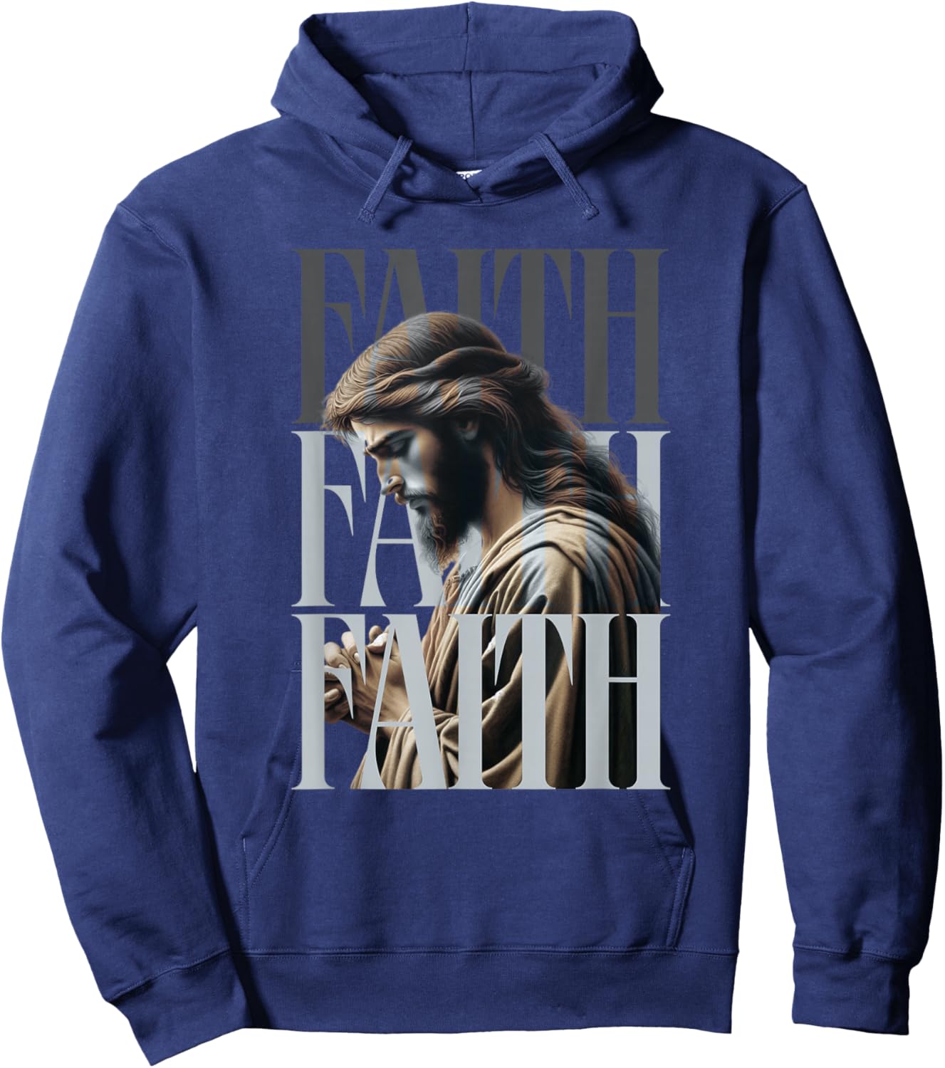Faith Praying Jesus Hoodie - Hoodie | Navy