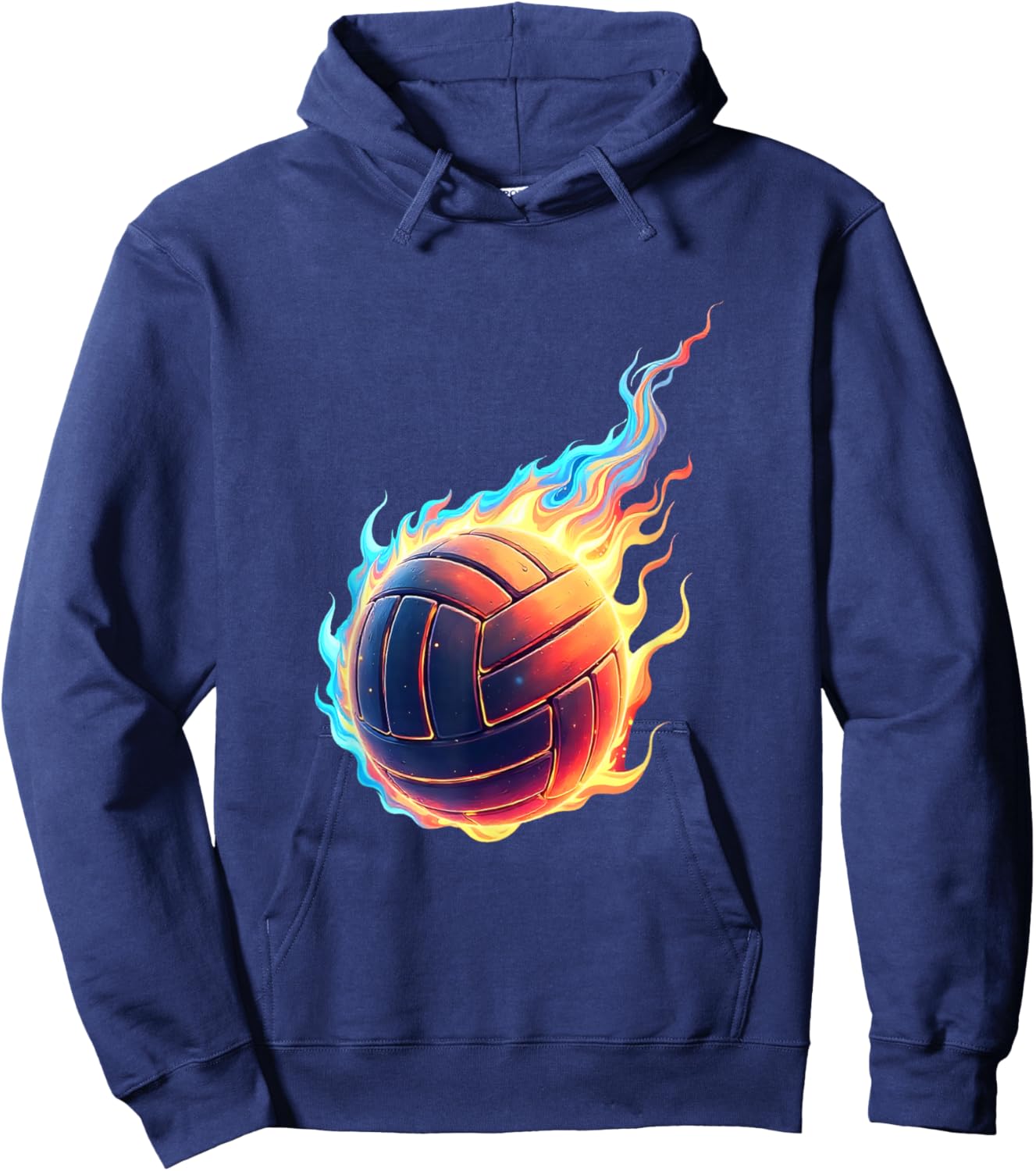 Volleyball Shirt - Fire Volleyball Player Hoodie - Hoodie | Navy