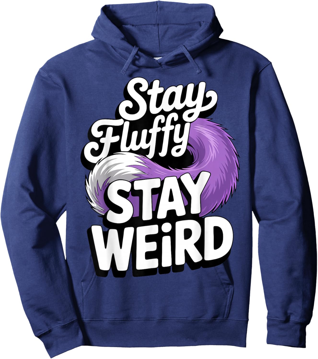 Furry Fandom Fluffy Tail Fursonas Weird Hoodie - Hoodie | Navy