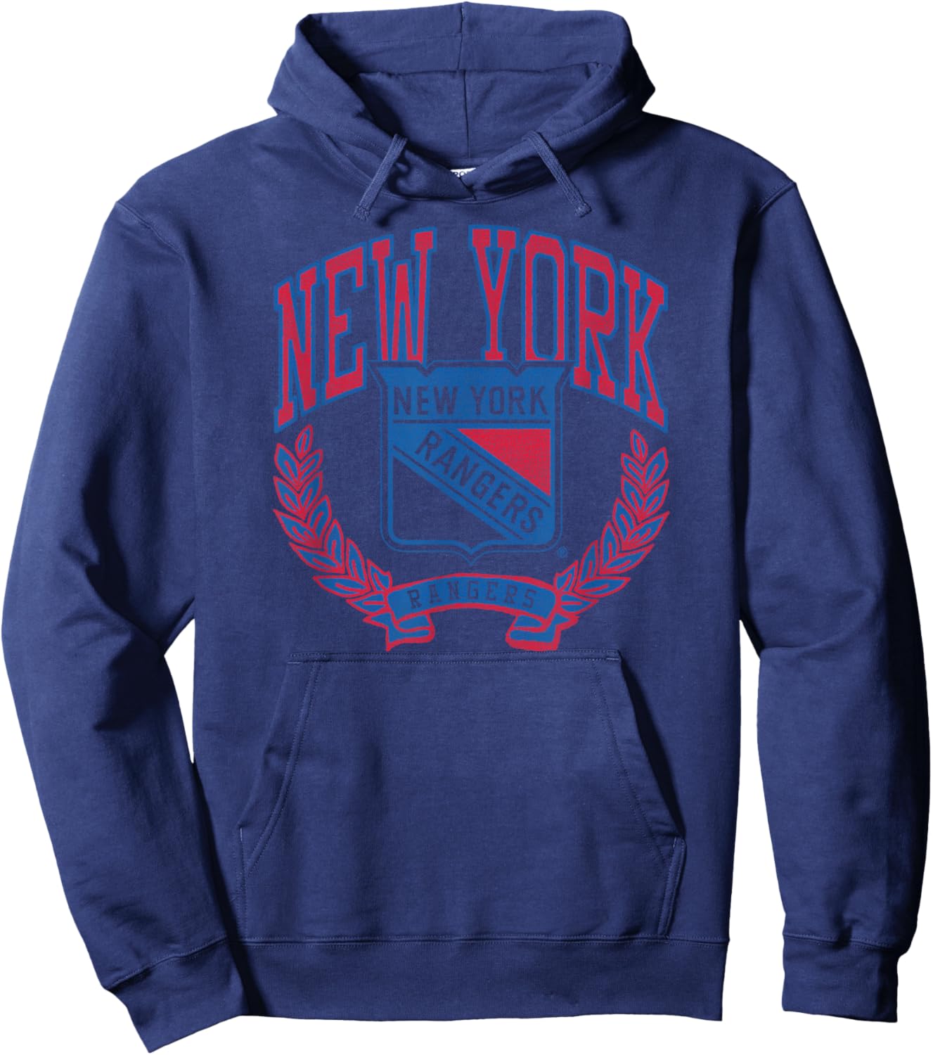 New York Rangers Vintage Victory White Officially Licensed Hoodie - Hoodie | Navy
