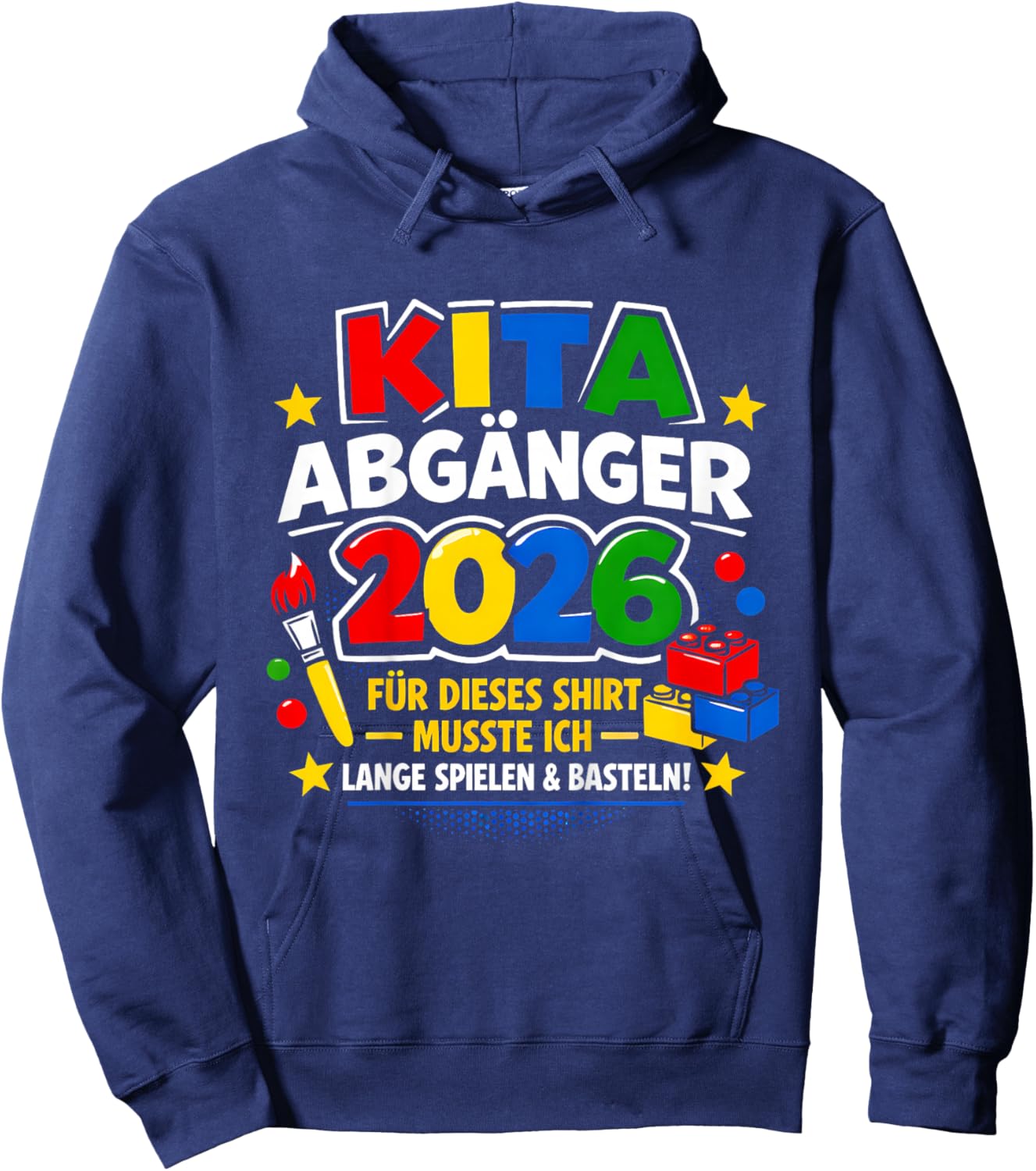 Kinder Kita Abgänger 2026 Lange Spielen und basteln Hoodie - Hoodie | Navy