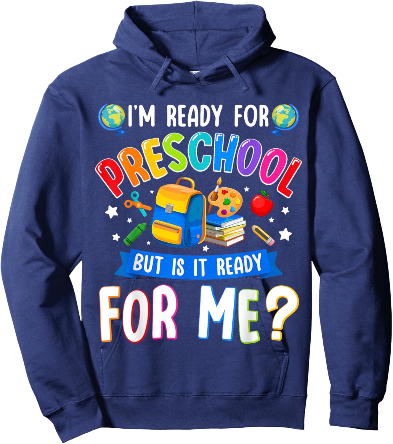 Pre-k Back To School First Day Of Preschool Boy Girl Hoodie - Hoodie | Navy