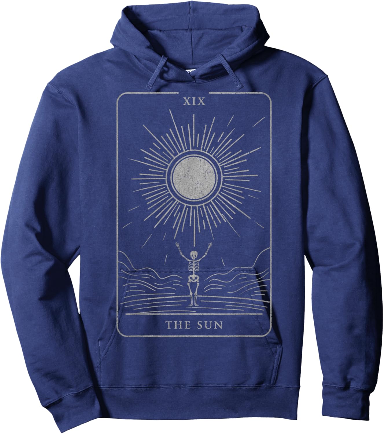 Spirituelle Mystische Edgy Esoterik Streetwear Tarotkarte Hoodie - Hoodie | Navy