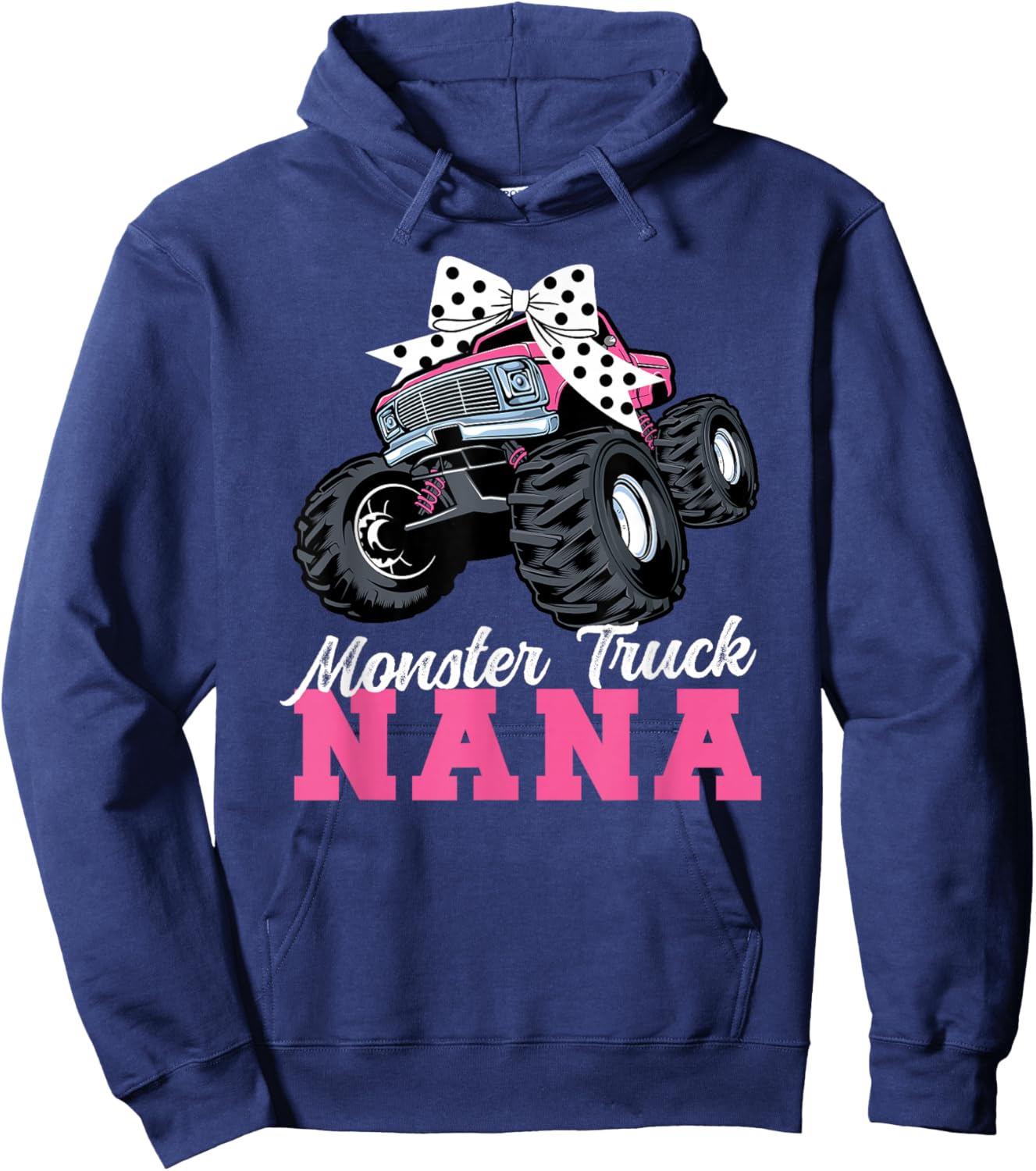 Monster Truck Nana Coquette Monster Truck Nana Grandma Hoodie - Hoodie | Navy