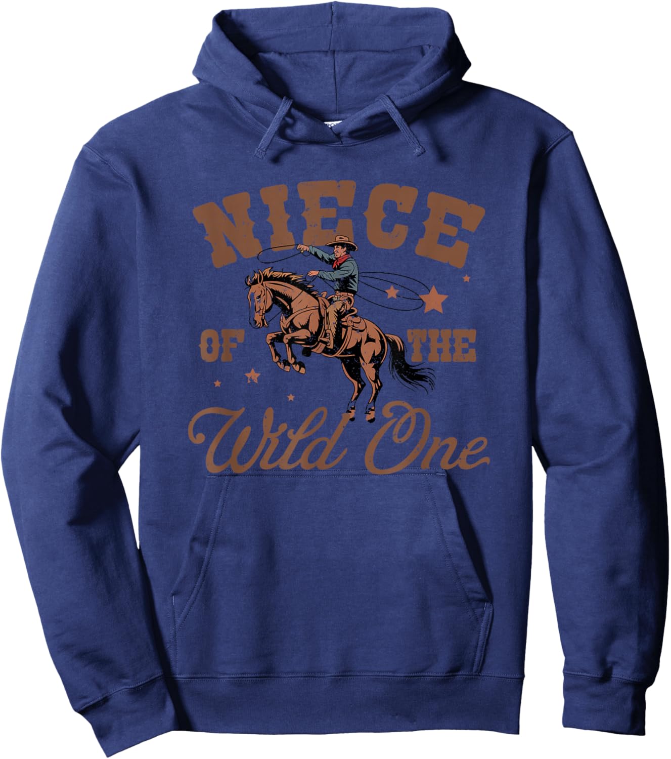 Niece of The Wild One Cowboy Western Rodeo Party Matching Hoodie - Hoodie | Navy