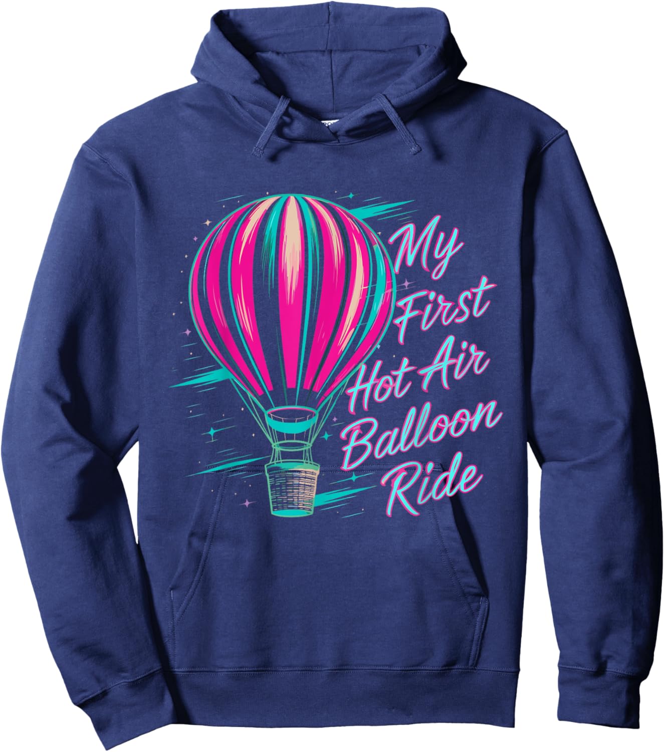 Pilot Aircraft My First Hot Air Balloon Ride Hoodie - Hoodie | Navy
