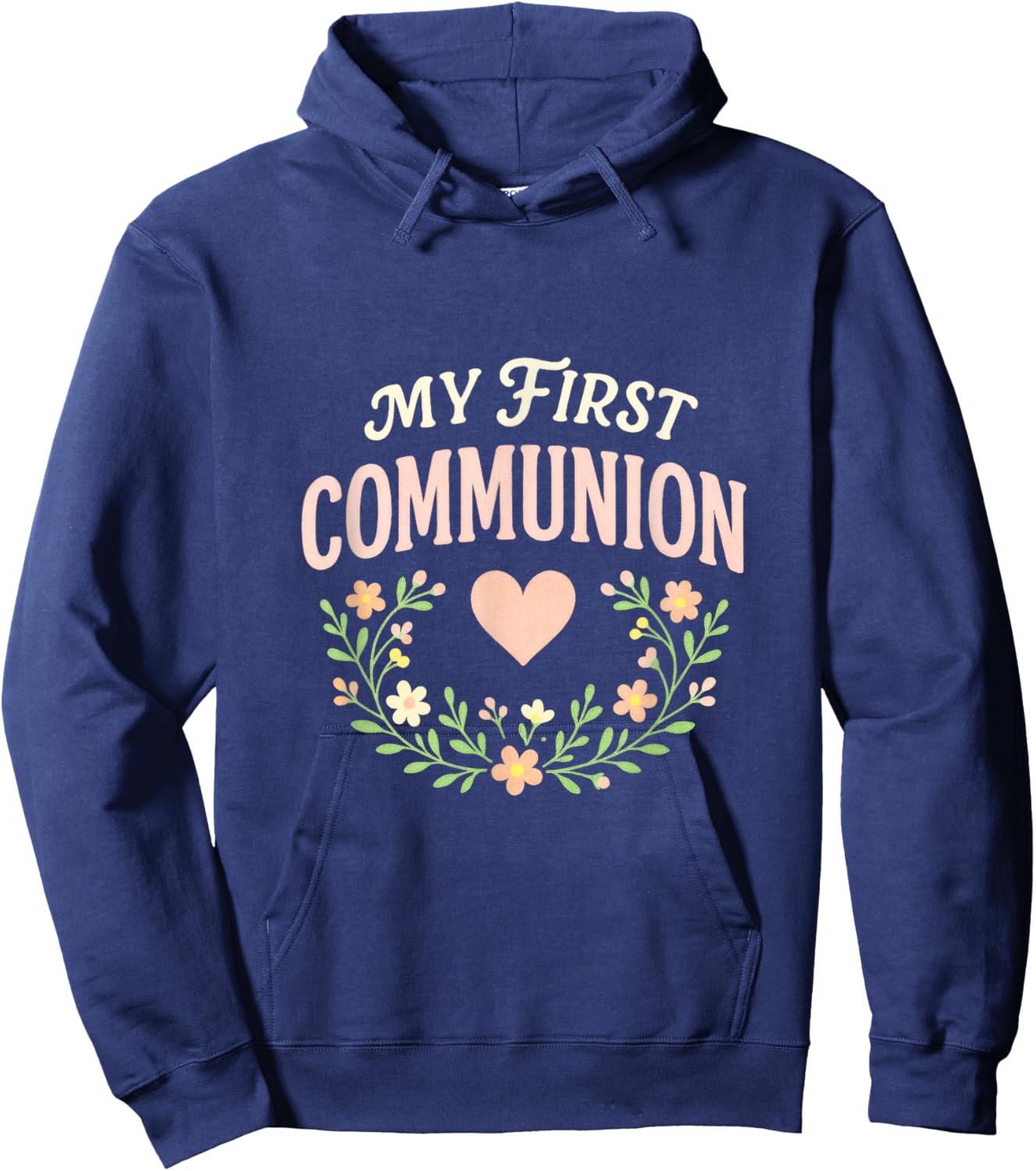 My First Communion - Catholic Religious Art Hoodie - Hoodie | Navy