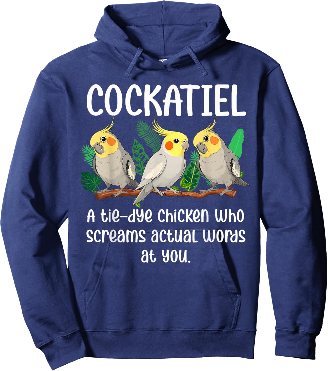 Cockatiel Definition Cockatiel Parrot Owner Cockatiel Lover Hoodie - Hoodie | Navy