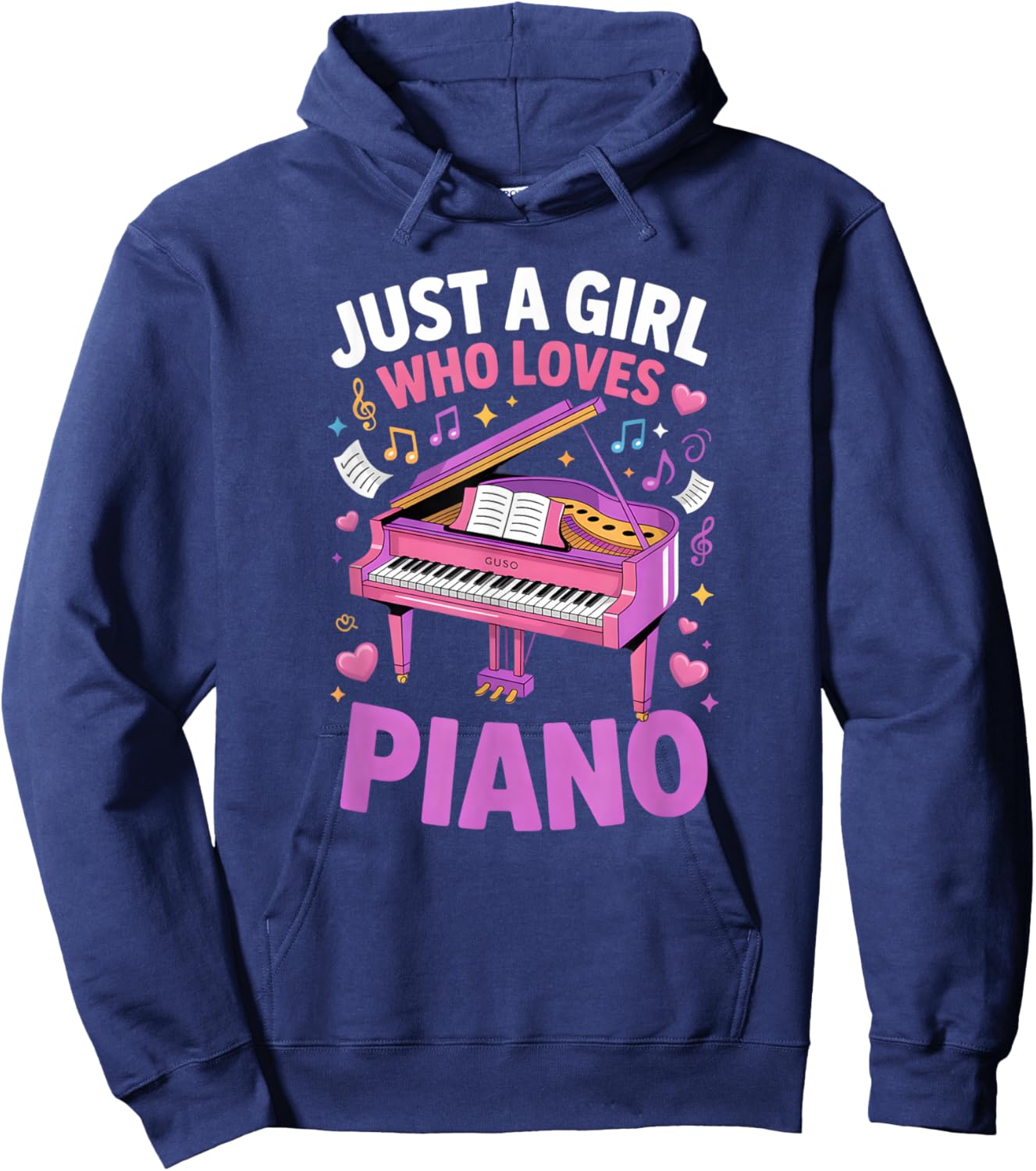 Girls Piano Hoodie - Hoodie | Navy