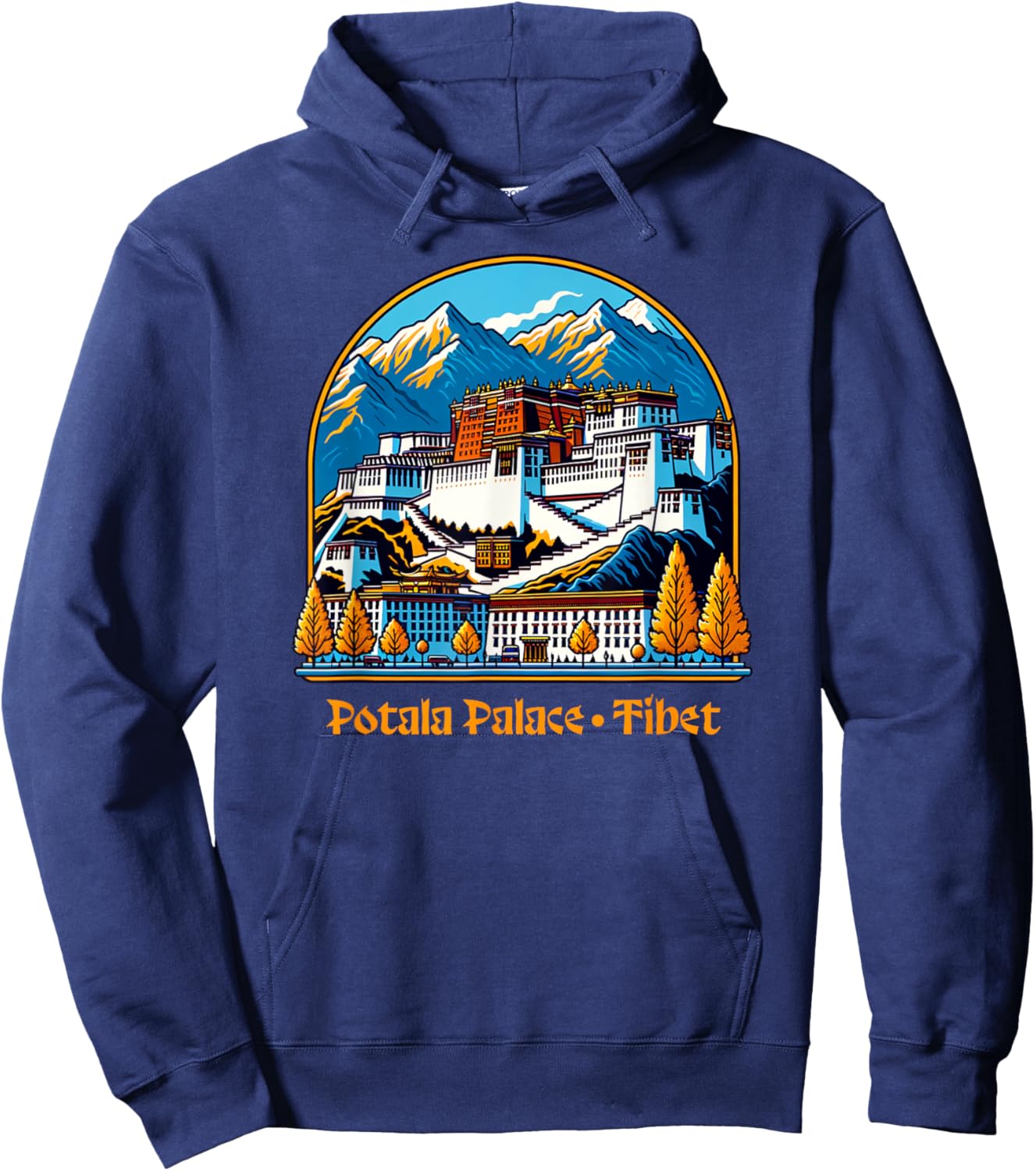 Potala Palace Tibet Lhasa Buddhist Hoodie - Hoodie | Navy
