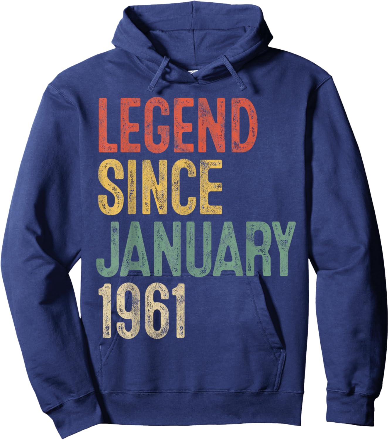 Legend January 1961 65th Birthday Men Women 65 Year Old Hoodie - Hoodie | Navy