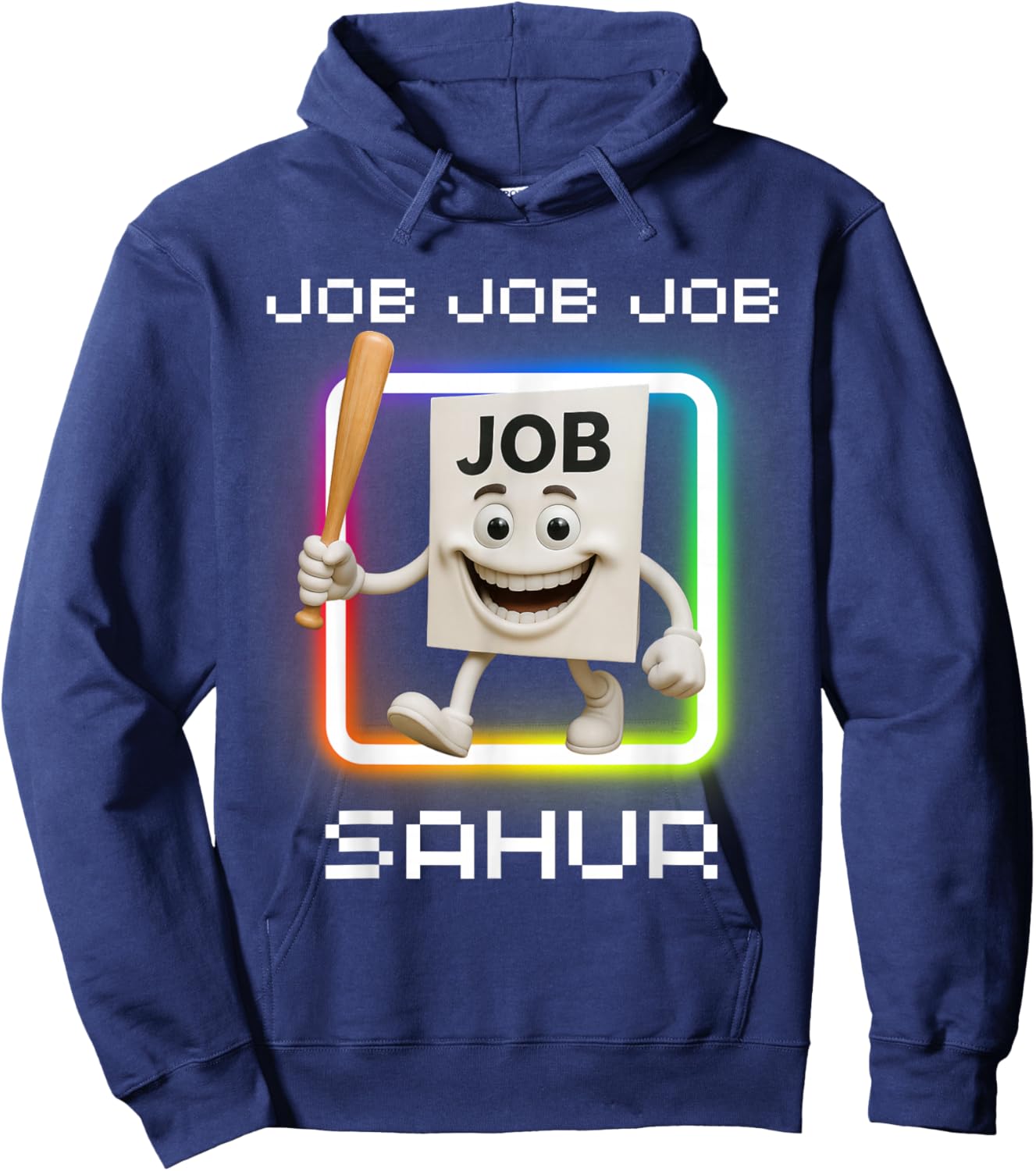 Job Job Job Sahur Italian Brainrot Meme for Kids Hoodie - Hoodie | Navy