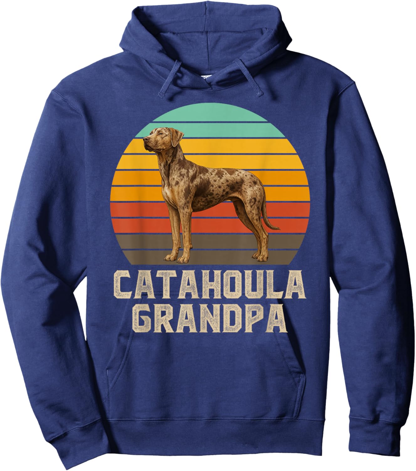 Catahoula Grandpa Catahoula Leopard Dog Owner Hoodie - Hoodie | Navy