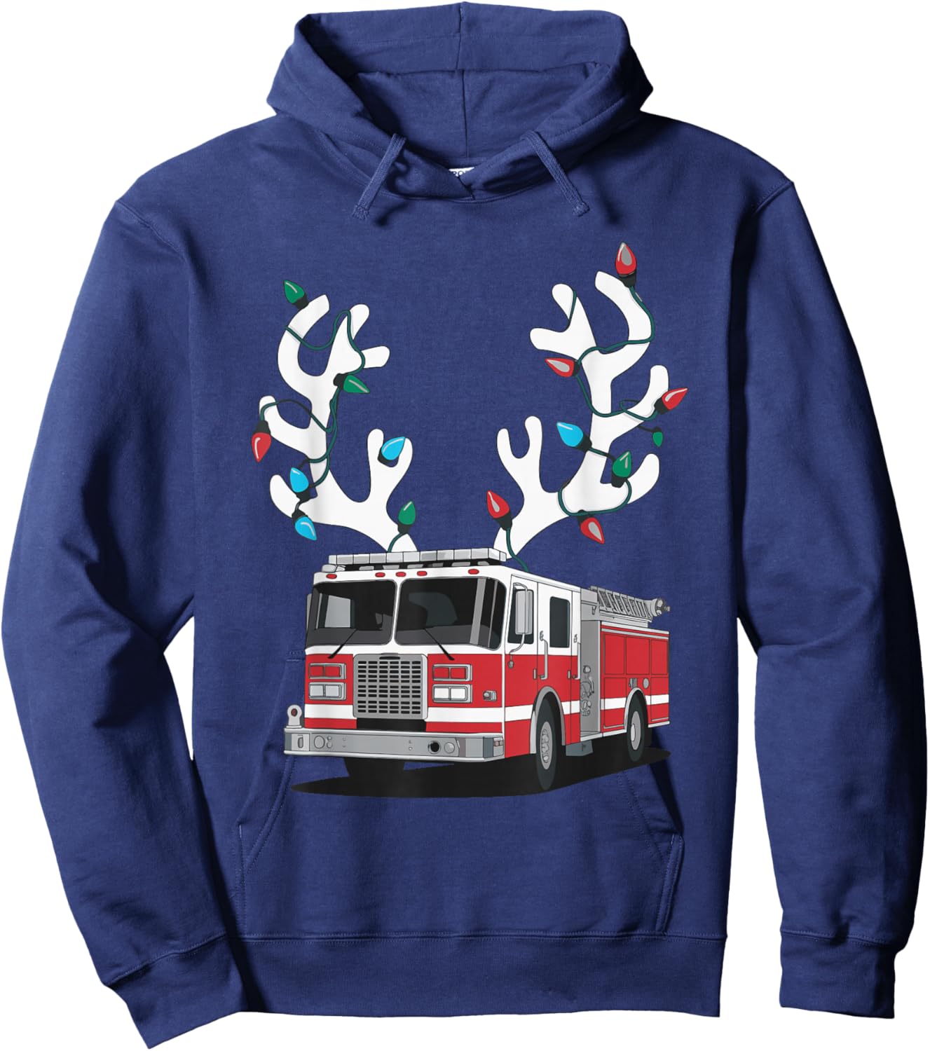 Firetruck Christmas Hoodie - Hoodie | Navy
