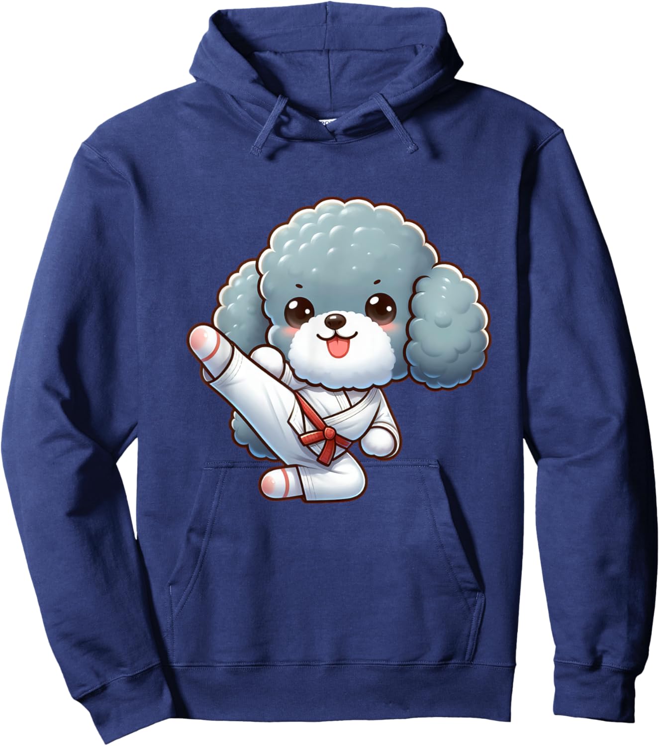 Cute Poodle Karate Dog Martial Arts Hoodie - Hoodie | Navy
