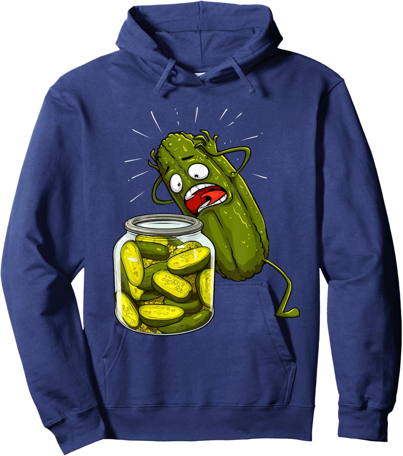 Best Pickle Art Women Kids Jarr Dill Pickle Novelty Hoodie - Hoodie | Navy