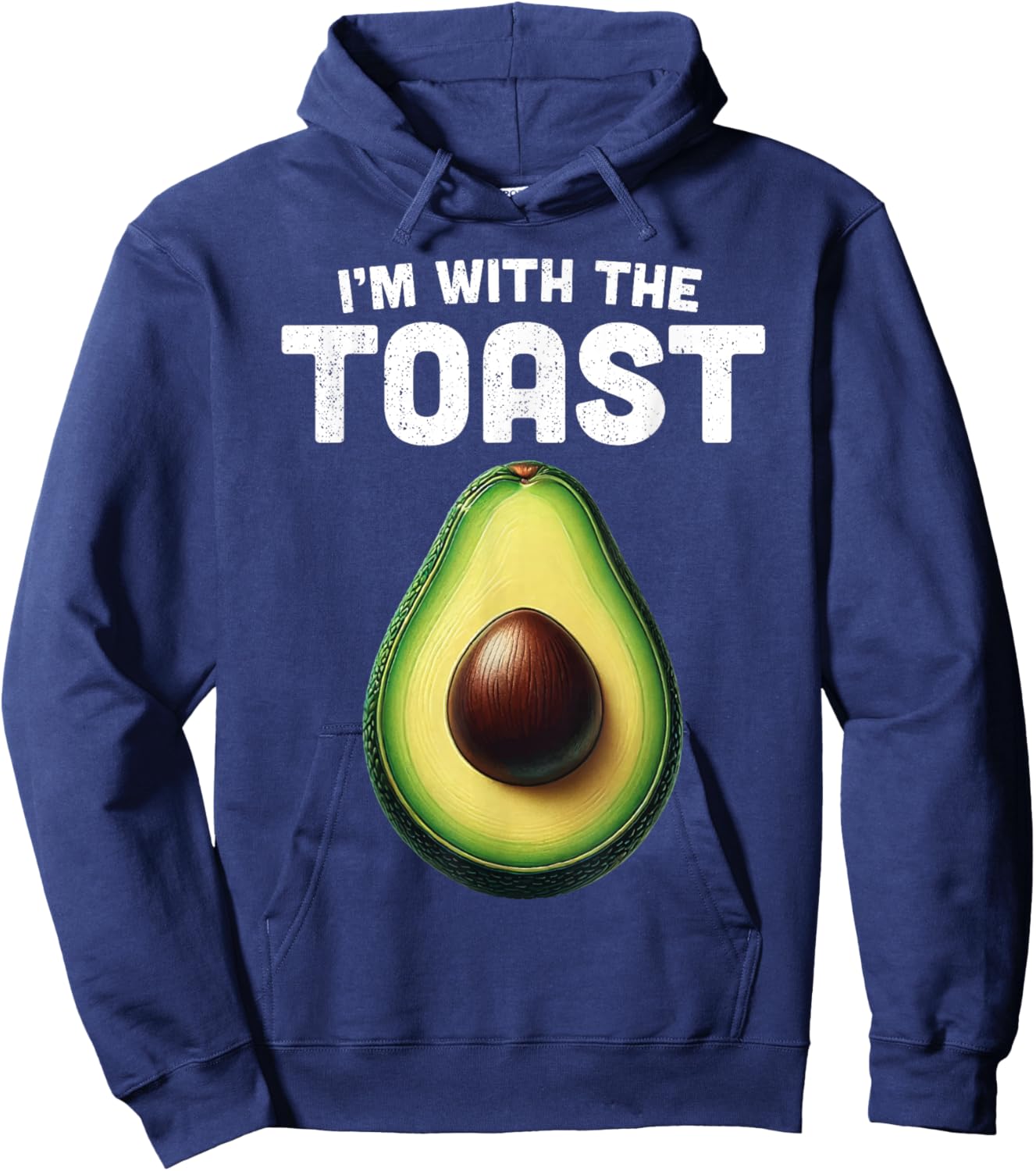 Im With Toast Shirt Avocado Matching Funny Halloween Costume Hoodie - Hoodie | Navy