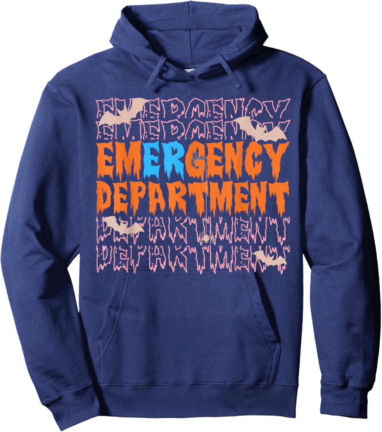 Emergency Department Halloween Spooky ER Nurse & Doctor Hoodie - Hoodie | Navy