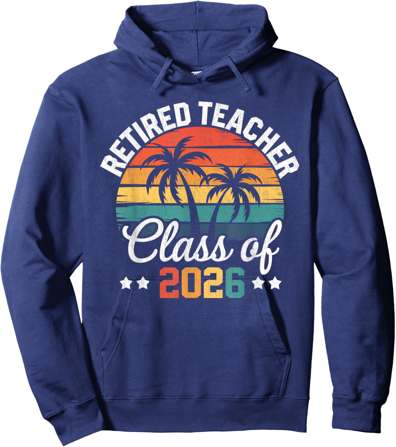 Vintage School Retirement 2026 Hoodie - Hoodie | Navy