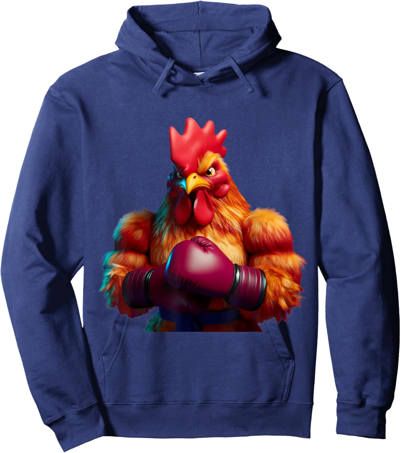 Boxing Chicken Boxer Kickboxer MMA Fighter Combat Sports Gym Hoodie - Hoodie | Navy