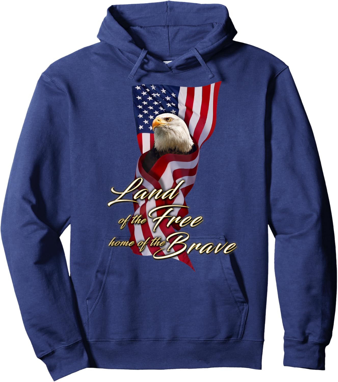 American Flag Eagle Hoodie - Hoodie | Navy