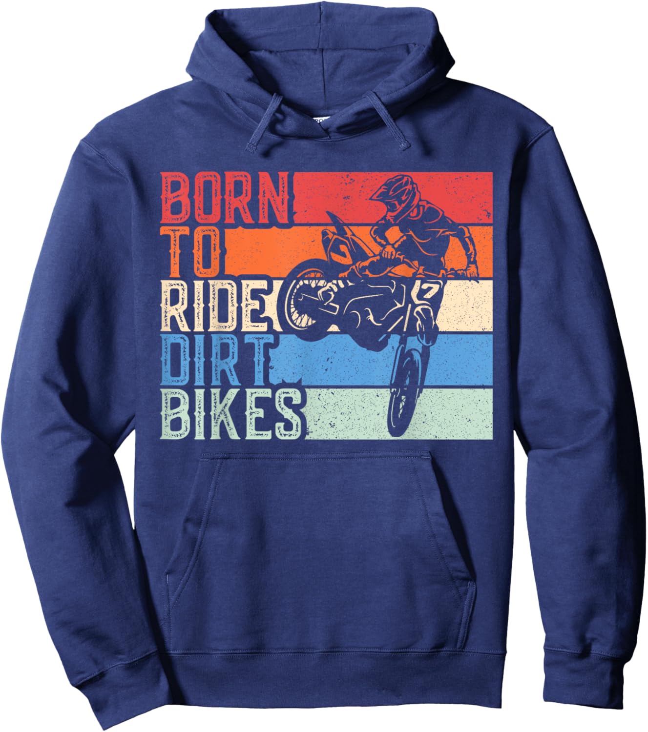 Rider Dirt Bike racing Boys Girls Motocross Dirt Bike Gift Hoodie - Hoodie | Navy