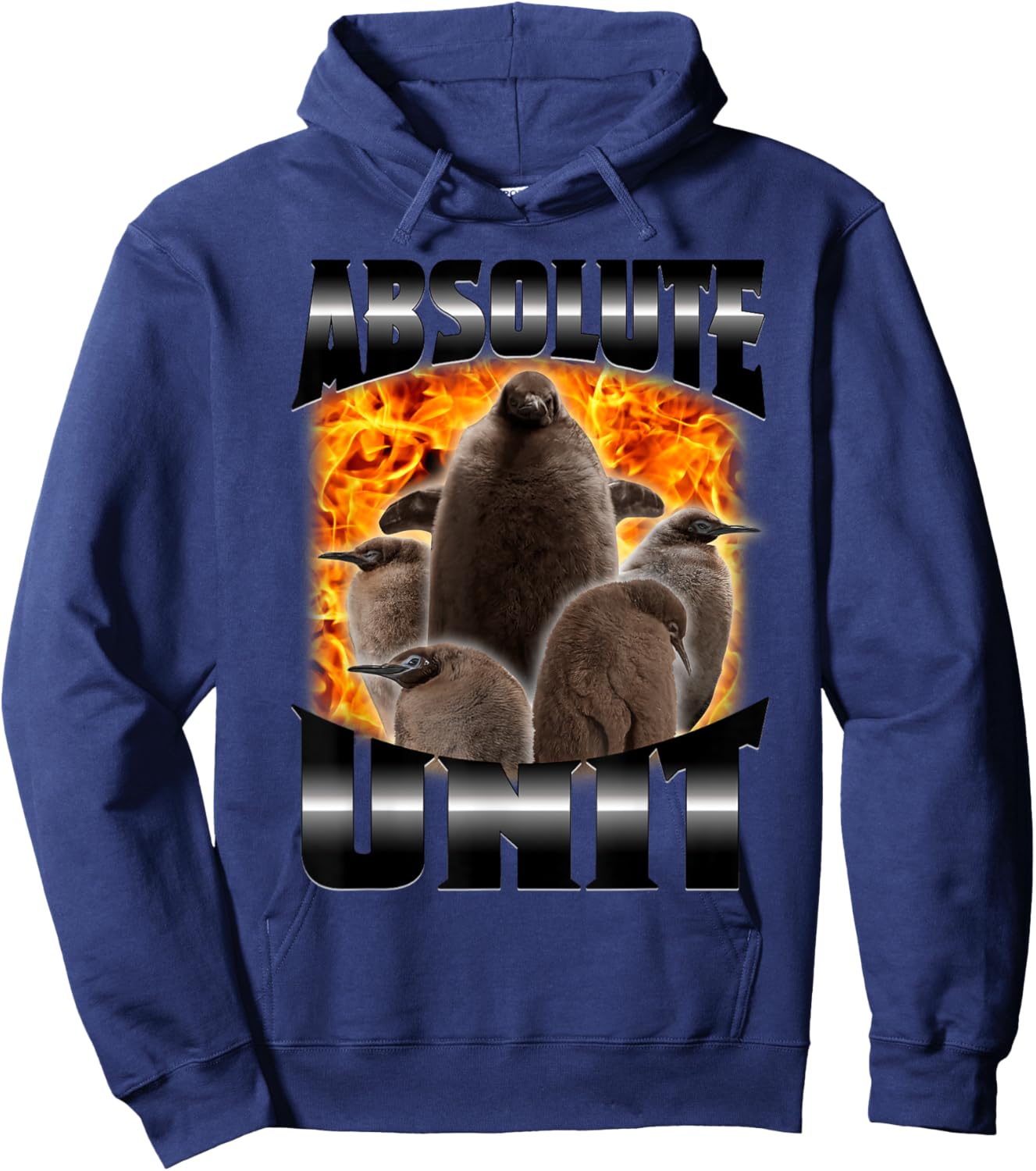 Cute Pesto Baby Penguin Funny Absolute Unit Bootleg Rap Fire Hoodie - Hoodie | Navy